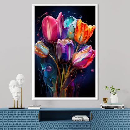 Luminous Tulip Dreamscape Canvas Wall Art