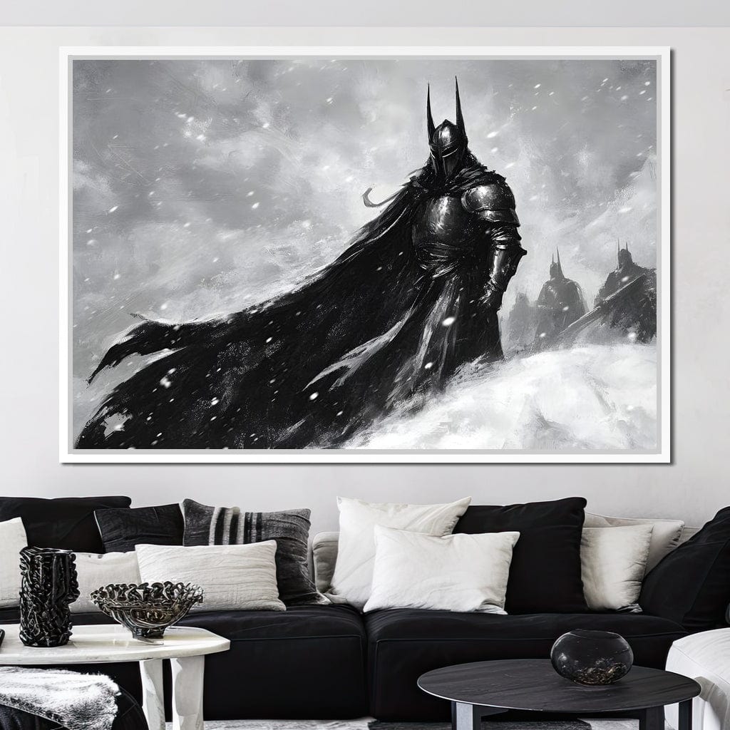 Knight of Winter Shadows Canvas Wall Art
