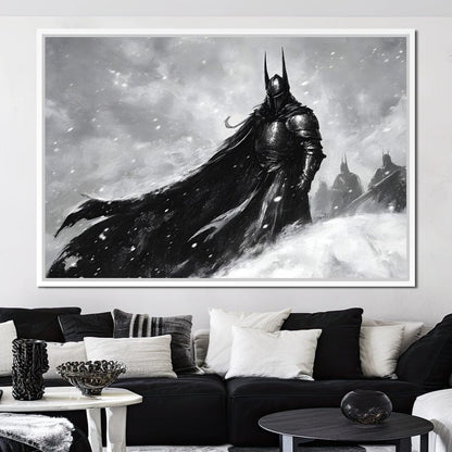 Knight of Winter Shadows Canvas Wall Art
