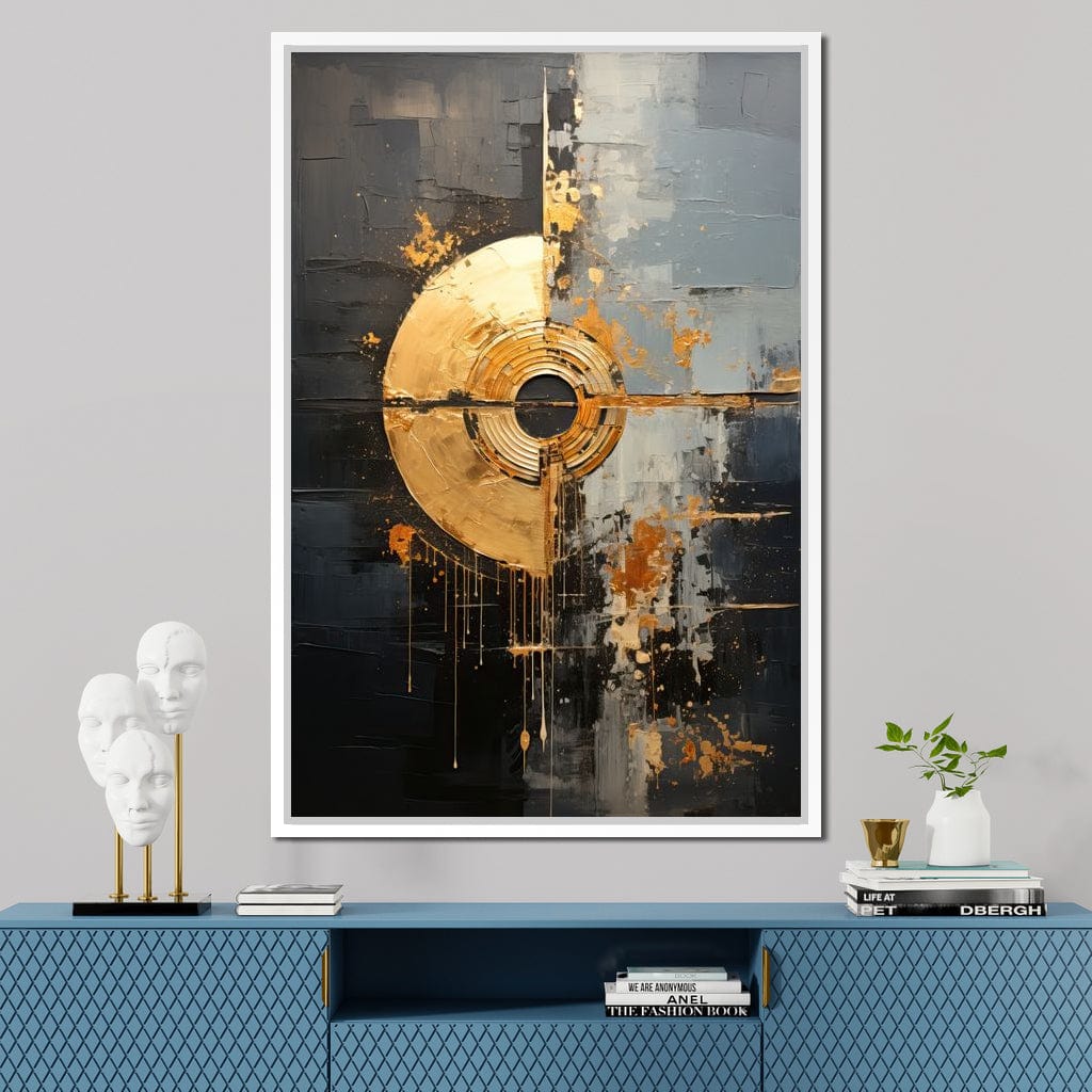 Eclipse in Golden Splendor Canvas Wall Art