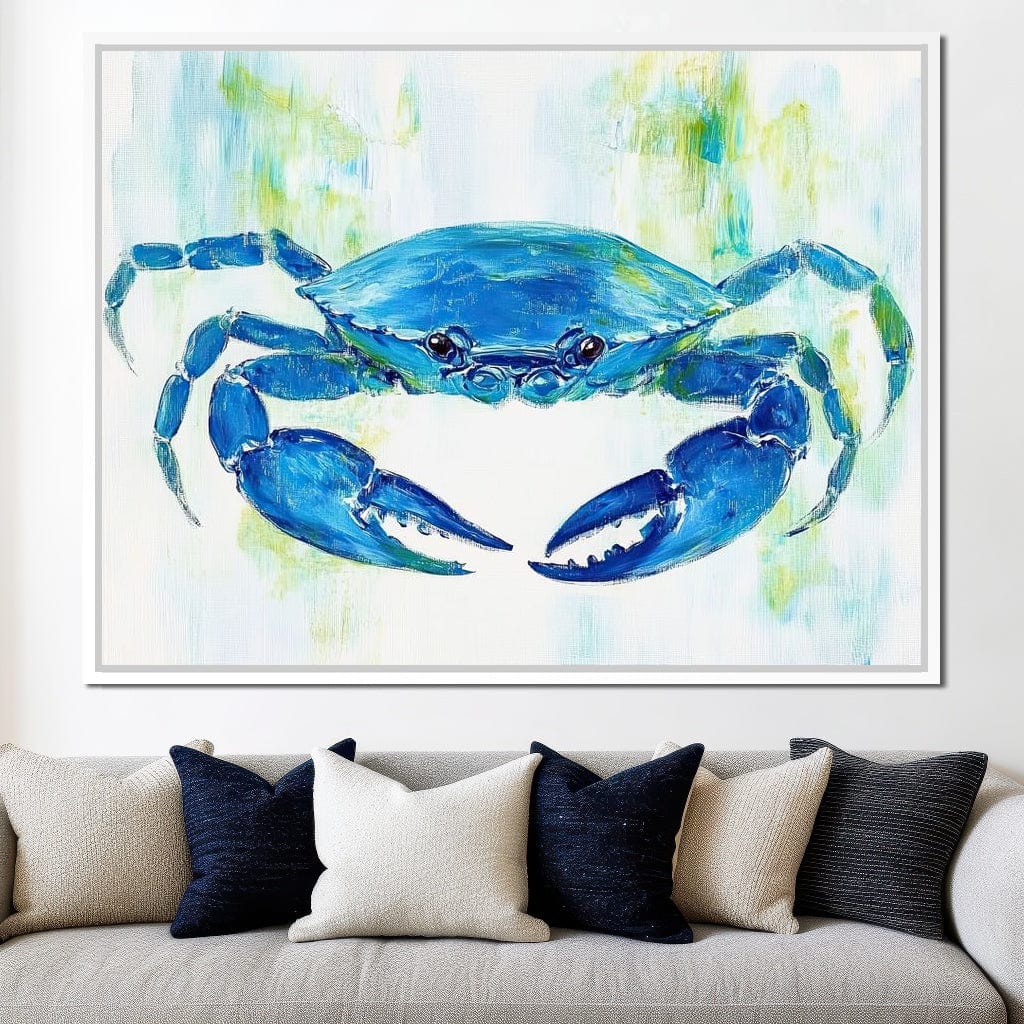 Crab Coastal Journey Canvas Wall Art