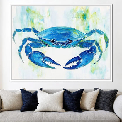 Crab Coastal Journey Canvas Wall Art