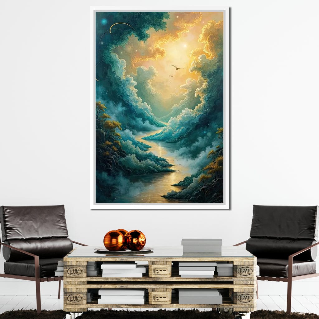 Golden Path Through Dreams Canvas Wall Art