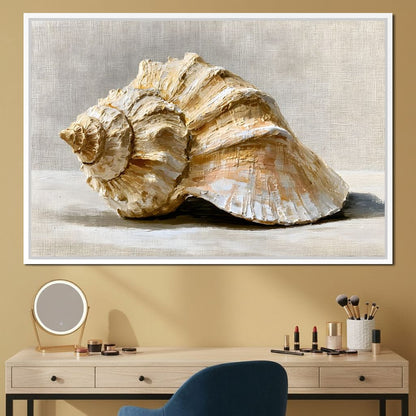 Tidal Rhythms of Coastal Shell Canvas Wall Art