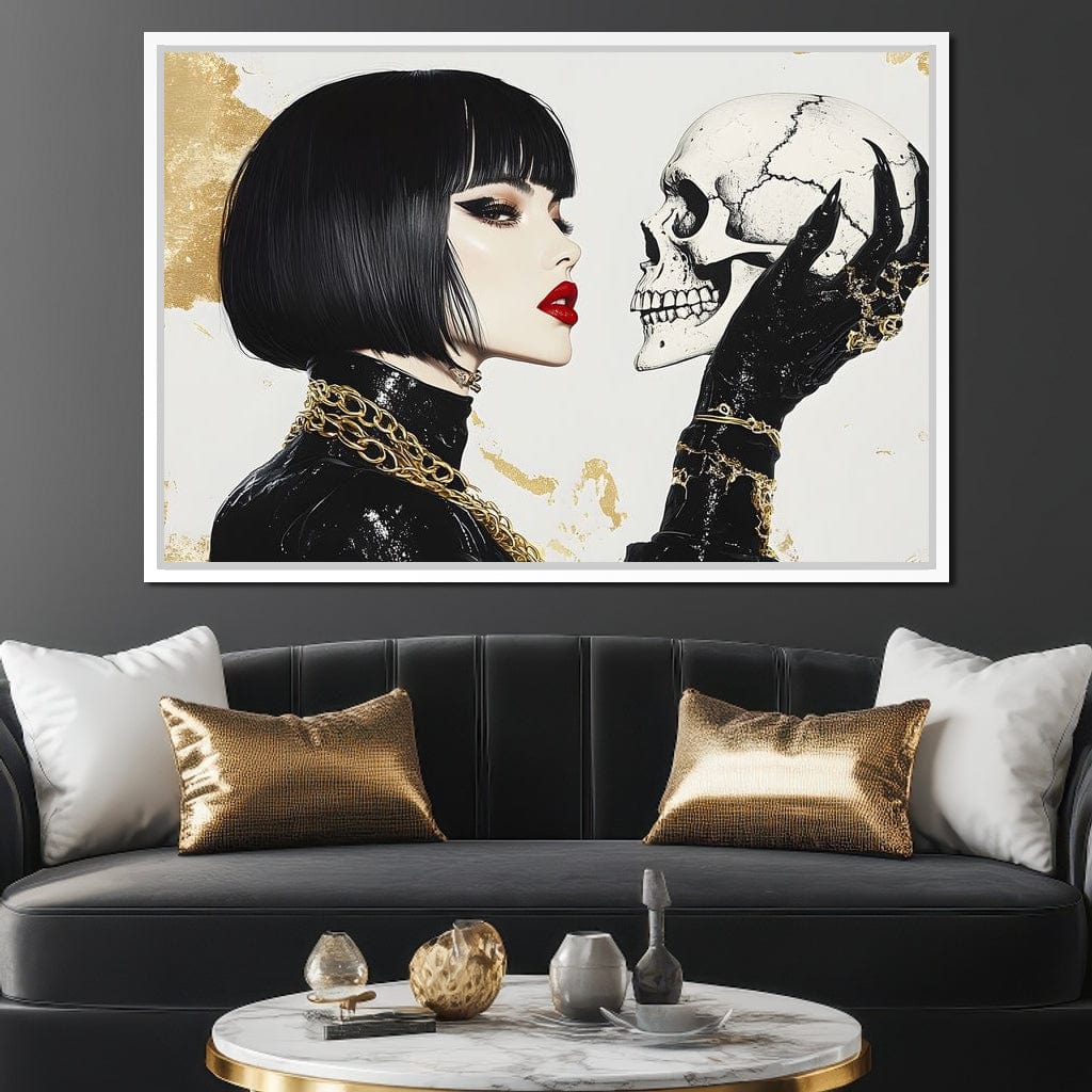 Eternal Bond Skull Canvas Wall Art