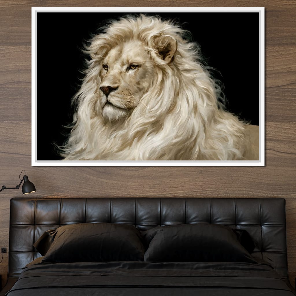 Noble Lion Mane of the Silent Plains Canvas Wall Art