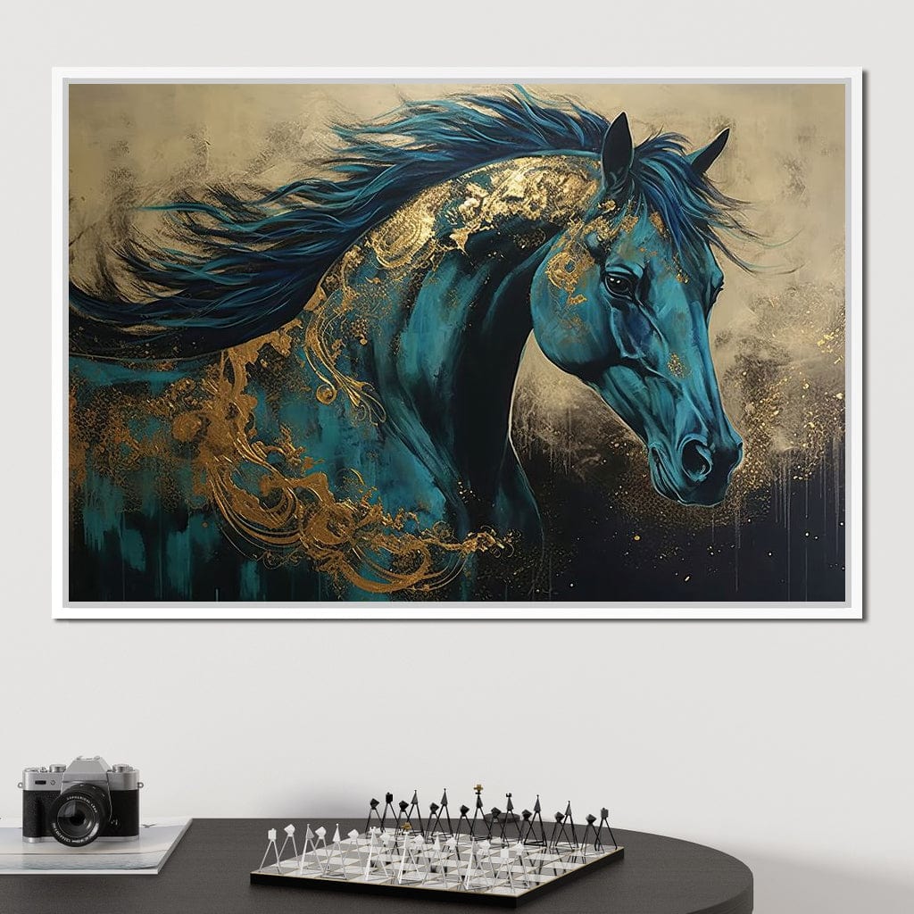 Gilded Horse Canvas Wall Art