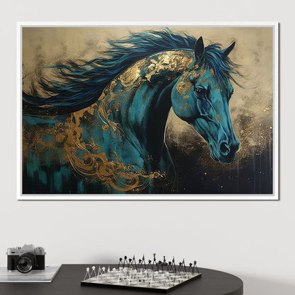 Gilded Horse Canvas Wall Art