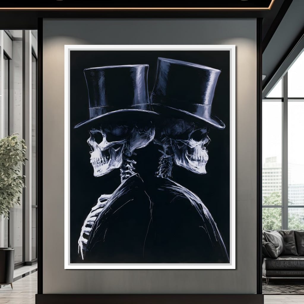 Gentlemen Waiting for the Final Curtain Canvas Wall Art