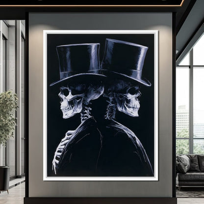 Gentlemen Waiting for the Final Curtain Canvas Wall Art