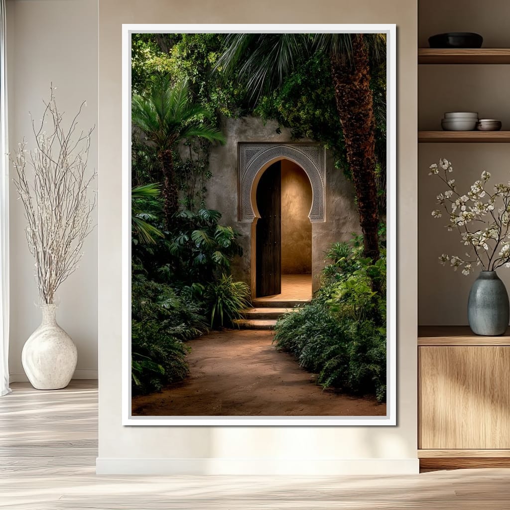 Moroccan Garden Archway Canvas Wall Art