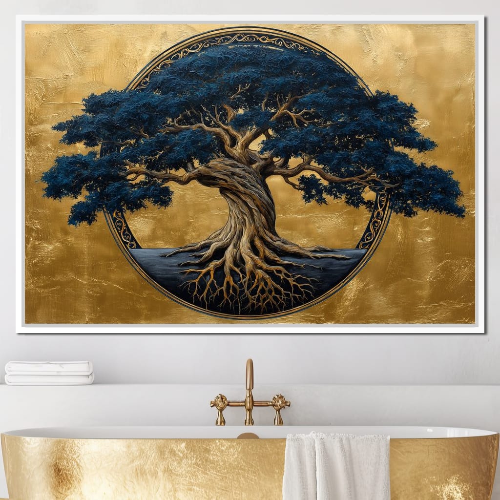 Blue Tree Of Life Canvas Wall Art