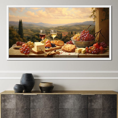 Wine & Cheese Valley Canvas Wall Art