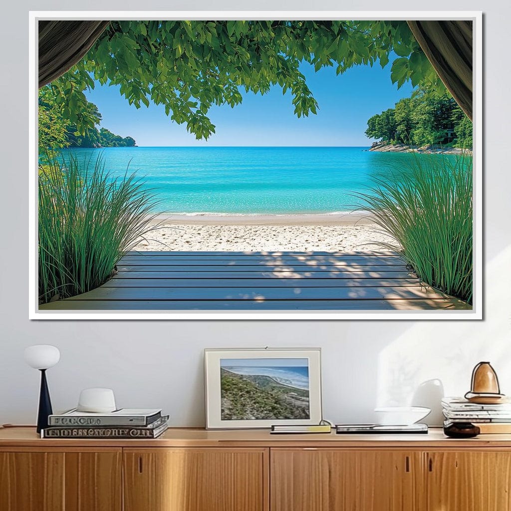 Tropical Tranquil Escape Canvas Wall Art