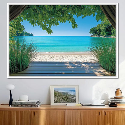 Tropical Tranquil Escape Canvas Wall Art