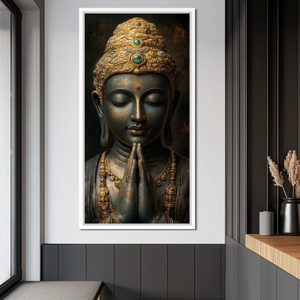 Golden Buddha Tranquility Canvas Wall Art