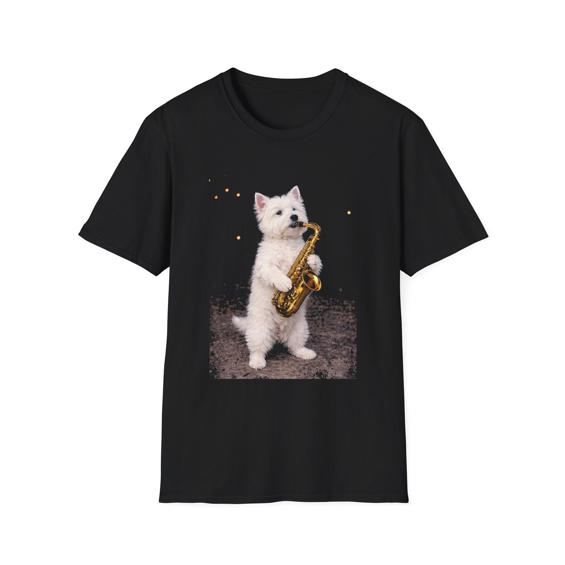 Westie on Sax Tee