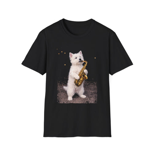 Westie on Sax Tee