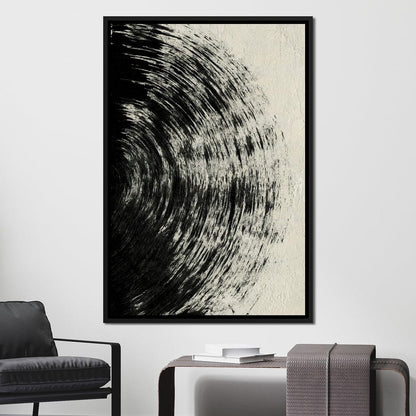 Abstract Black Circle Canvas Wall Art