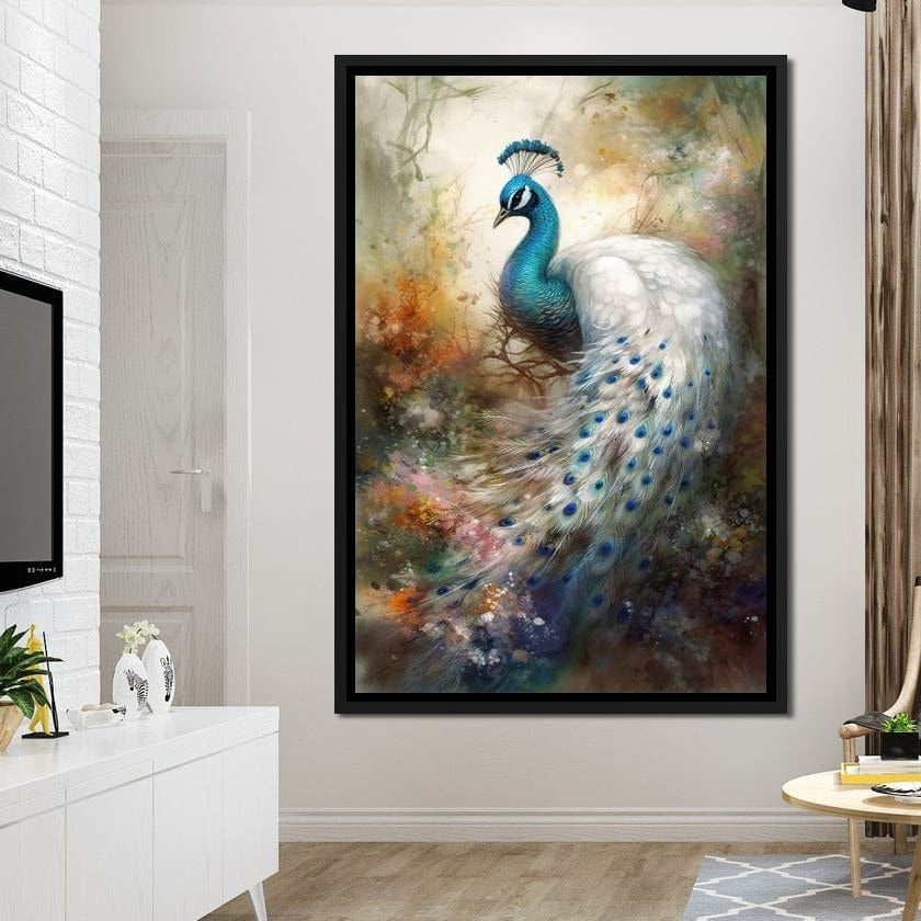 Peacock Serenity Canvas Wall Art