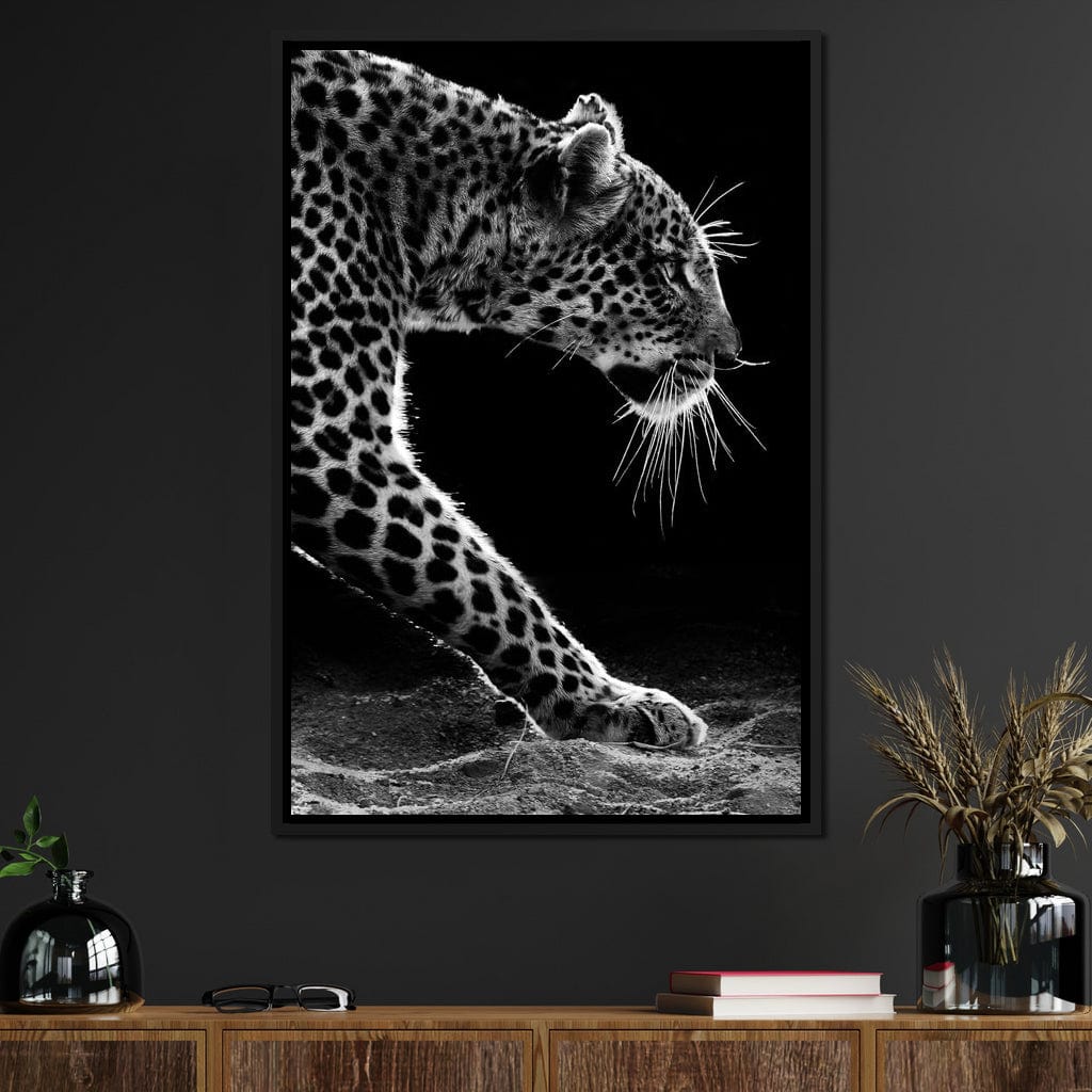 Black and white Leopard Canvas Wall Art