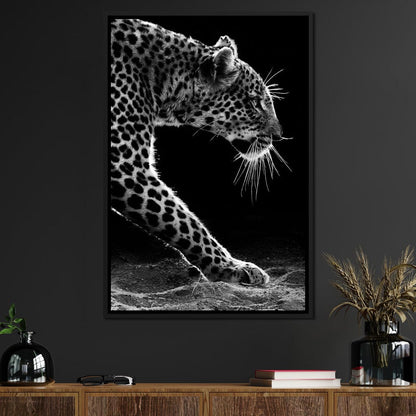 Black and white Leopard Canvas Wall Art
