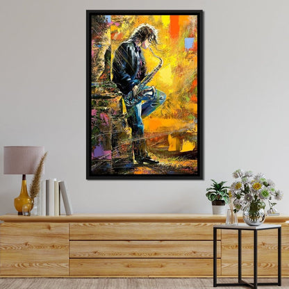 Man With Saxophone Canvas Wall Art