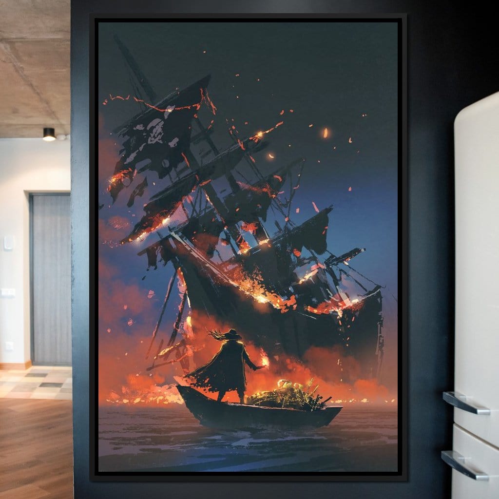 Stealing The Treasure Canvas Wall Art
