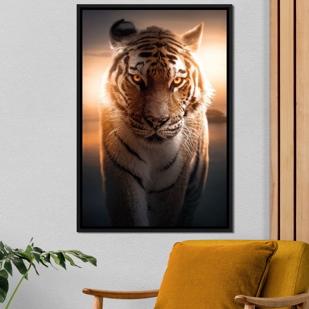 Tiger Orange Eyes Canvas Wall Art