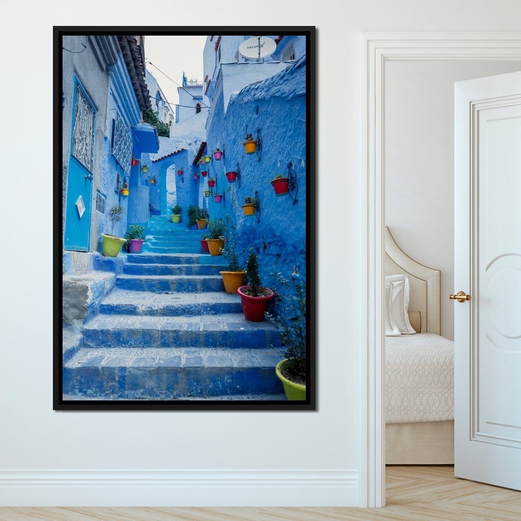 Chefchaouen - Blue village in Morocco Canvas Wall Art