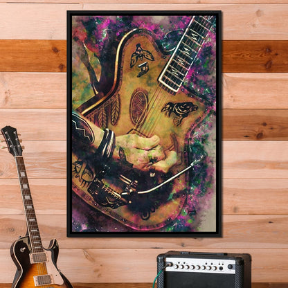 Johnny Depp's Guitar Canvas Wall Art