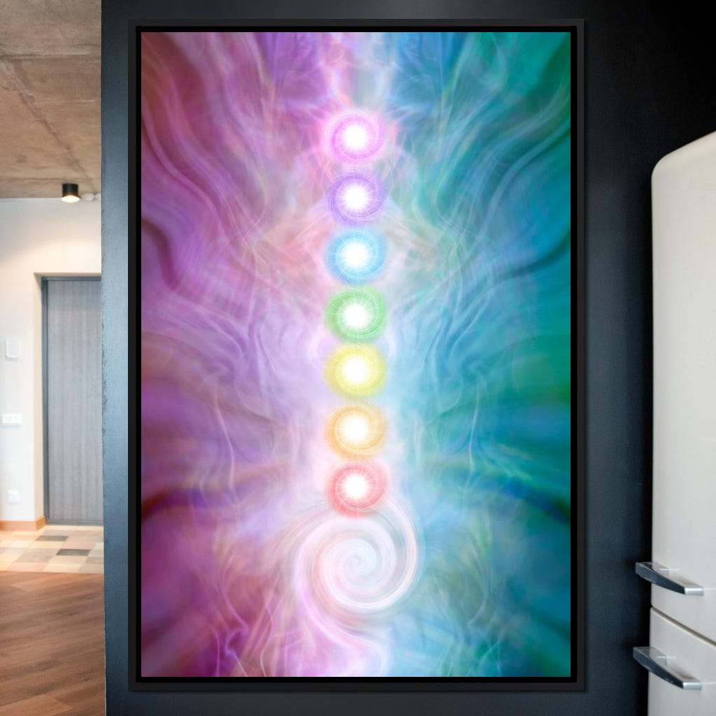 Kundalini Energy Chakra Canvas Wall Art