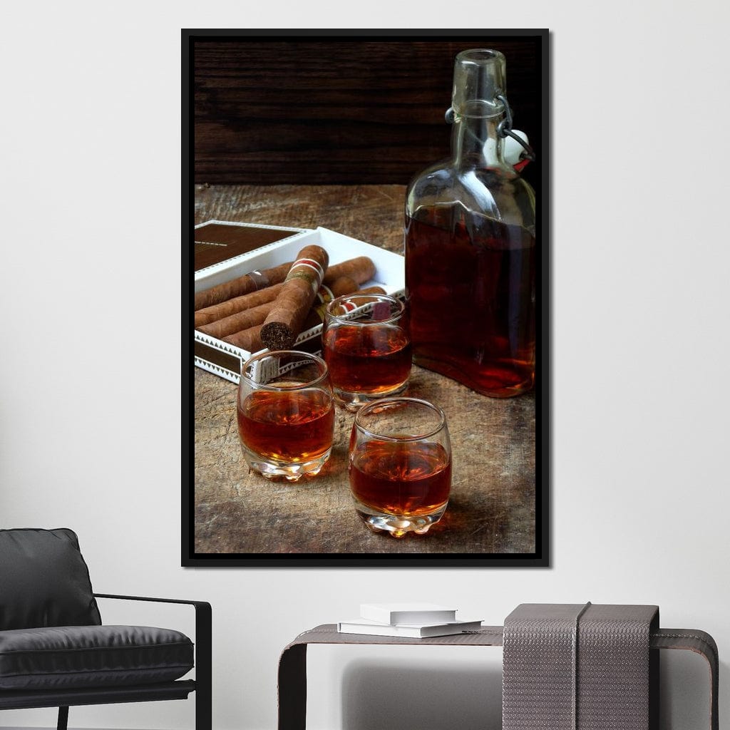 Cigars & Cognac Canvas Wall Art