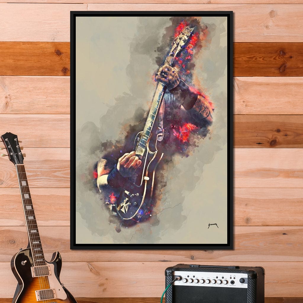 James Hetfield's Electric Guitar Canvas Wall Art