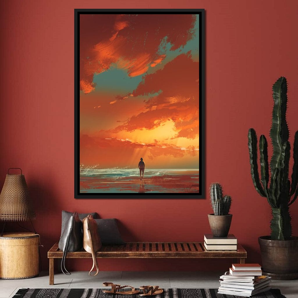 Admiring The Sunset Canvas Wall Art