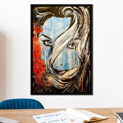 Blue Girl Canvas Wall Art
