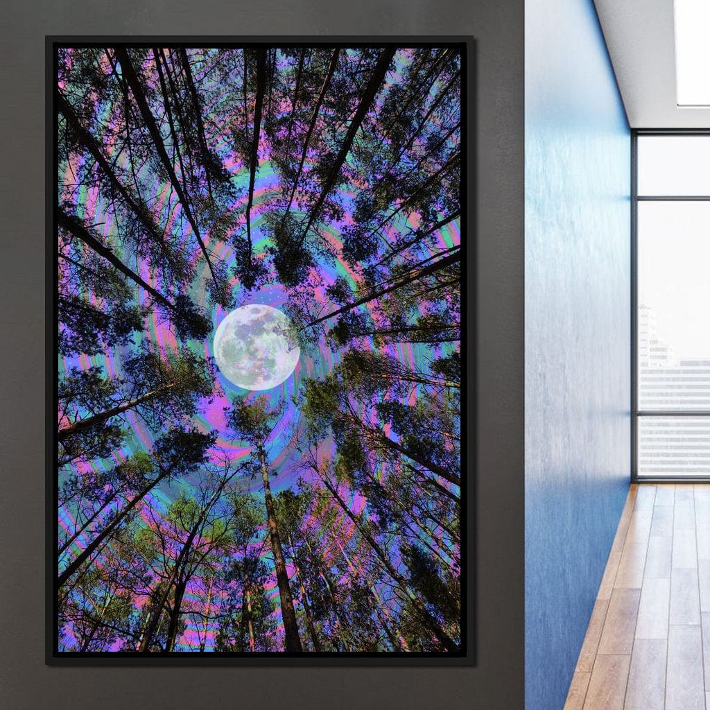 Moon Swirl Canvas Wall Art