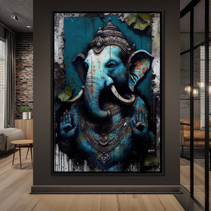 Wise Ganesha Canvas Wall Art