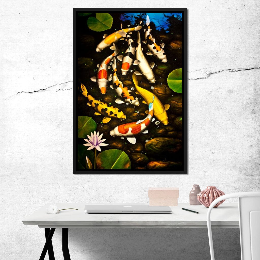 Koi Fishes Canvas Wall Art