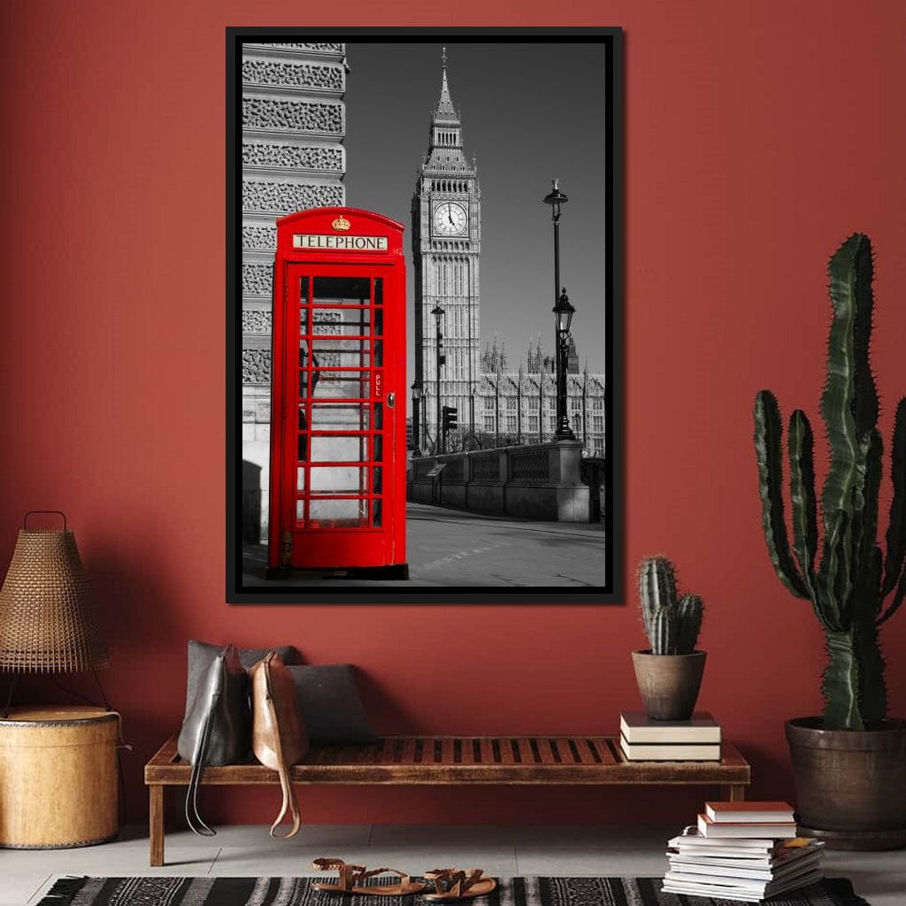 Westminster Phone Box Canvas Wall Art