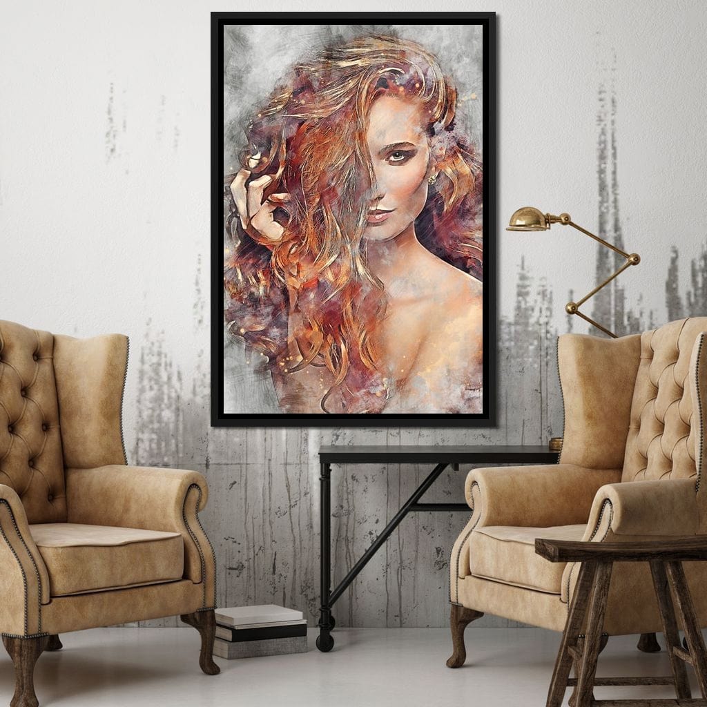 Girl Watercolor 2 - Mateo Canvas Wall Art