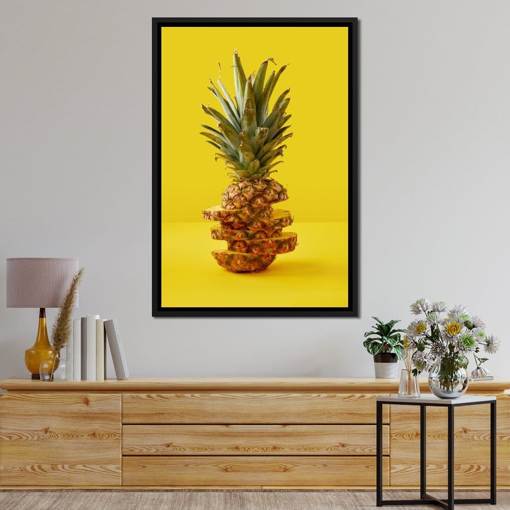 Sliced Pineapple Canvas Wall Art