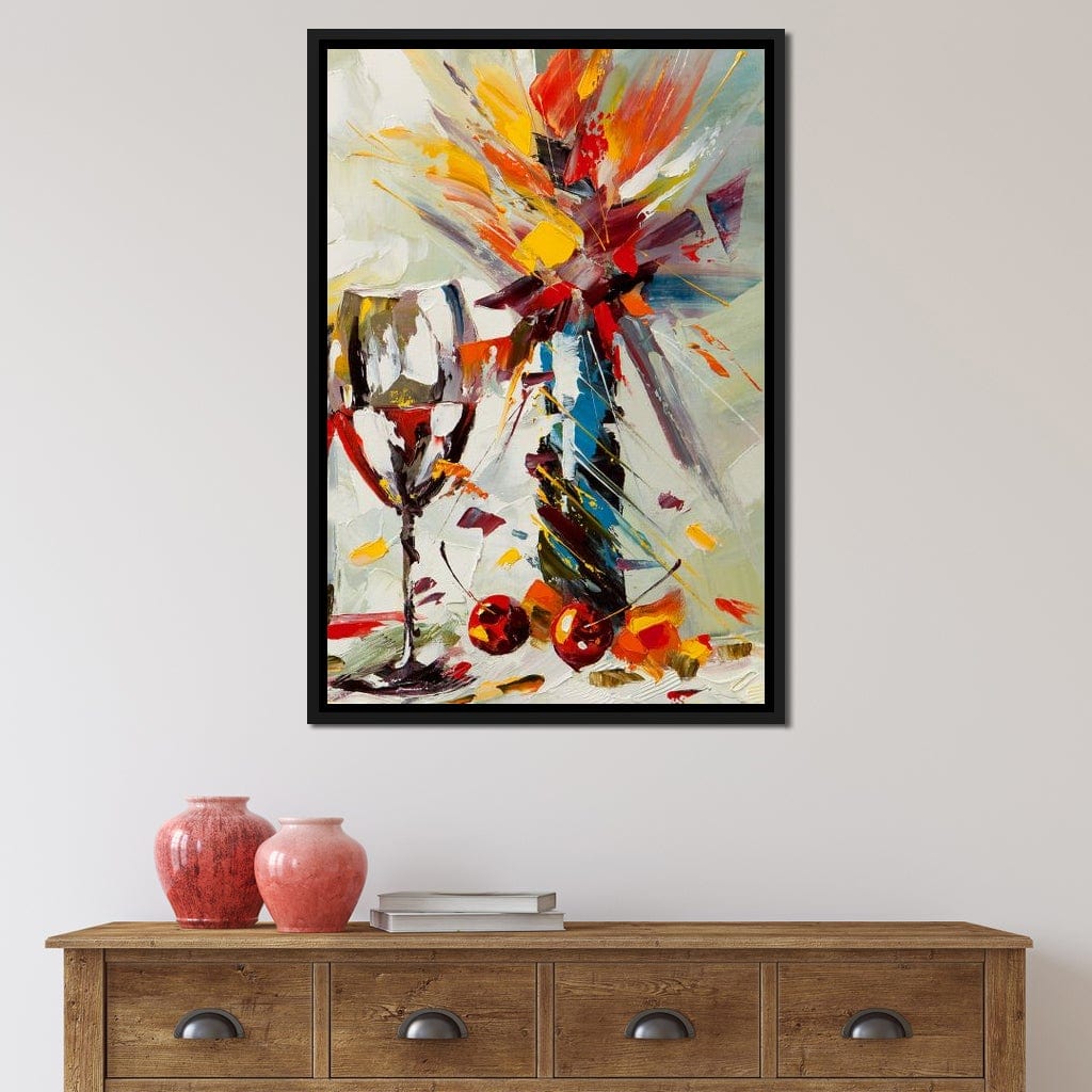 Wine & Flowers Canvas Wall Art