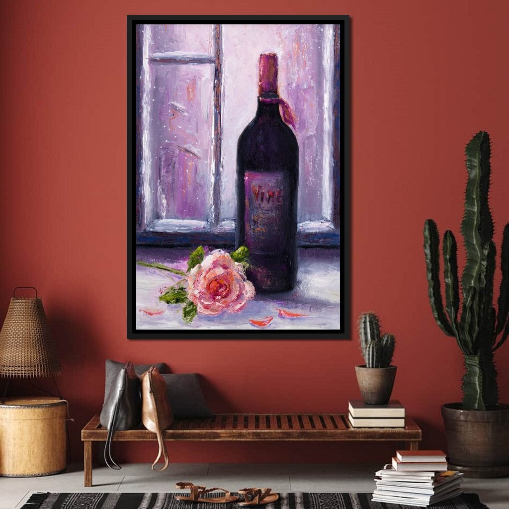Wine & Roses Canvas Wall Art