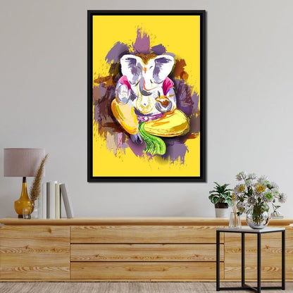 Jai Shree Ganesh Canvas Wall Art