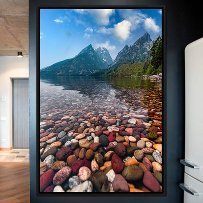 Colored Pebbles Canvas Wall Art