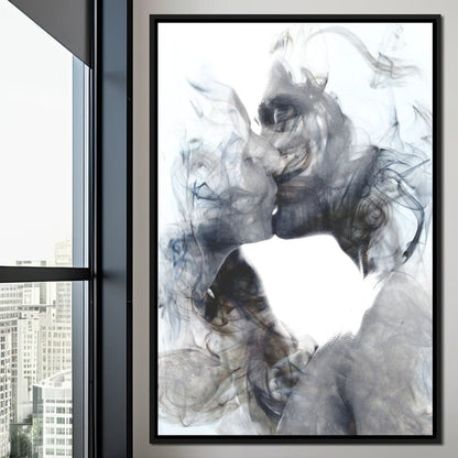 Romantic Kiss Canvas Wall Art