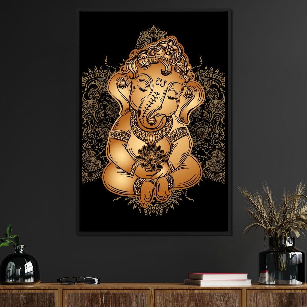 Baby Ganesh Canvas Wall Art