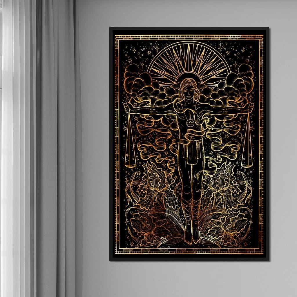 Zodiac sign Libra Canvas Wall Art