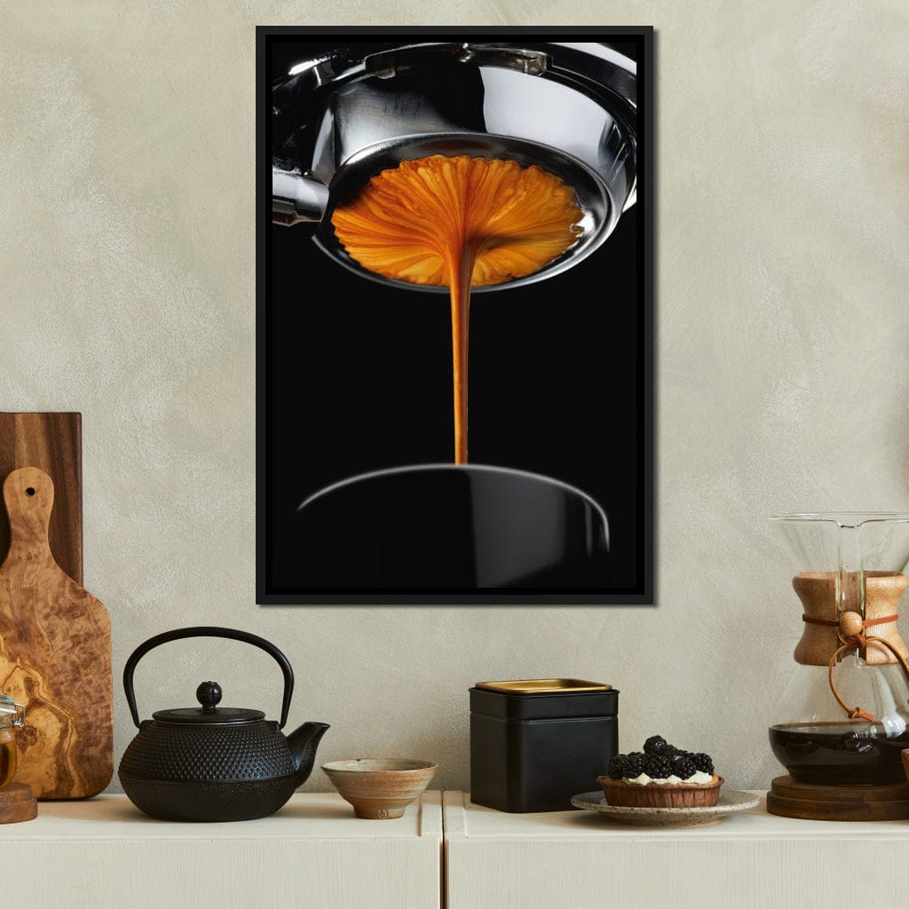 Espresso Stream Canvas Wall Art